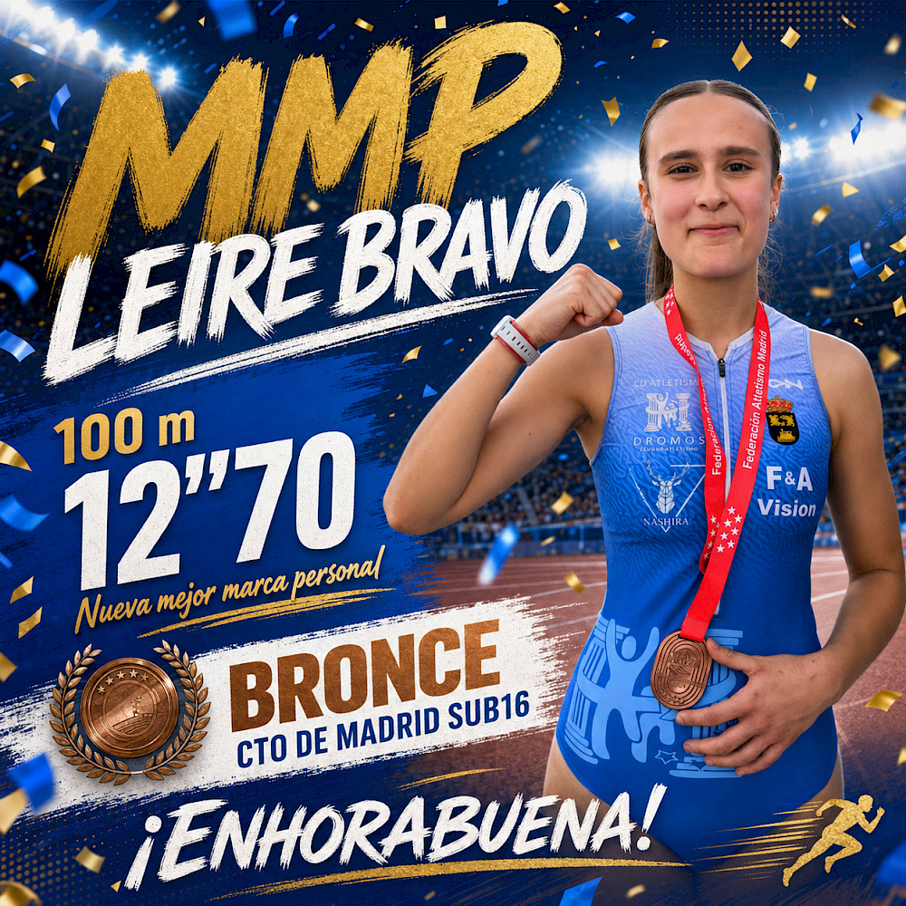 LEIRE BRAVO BRONCE EN 100 M
