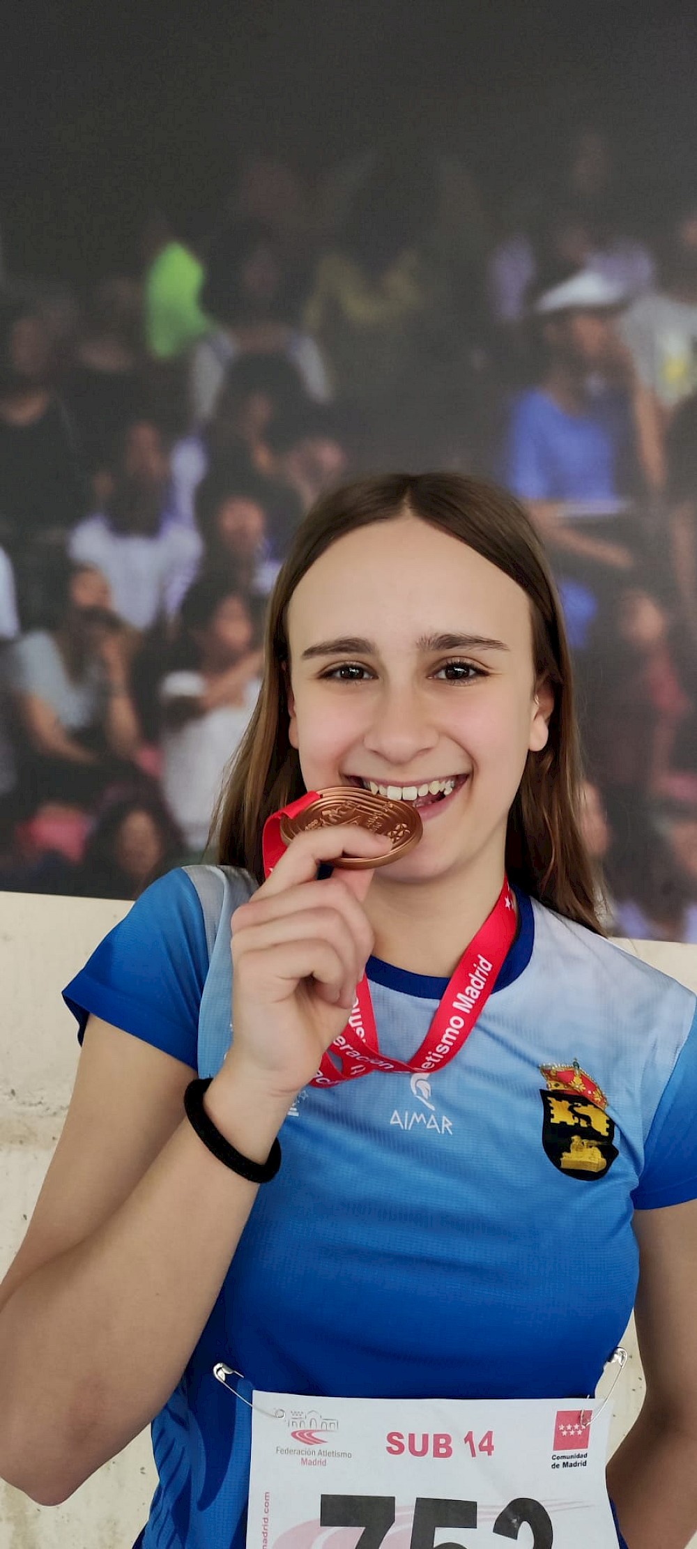 LEIRE BRAVO BRONCE EN LOS 60 M DEL CTO DE MADRID SUB14