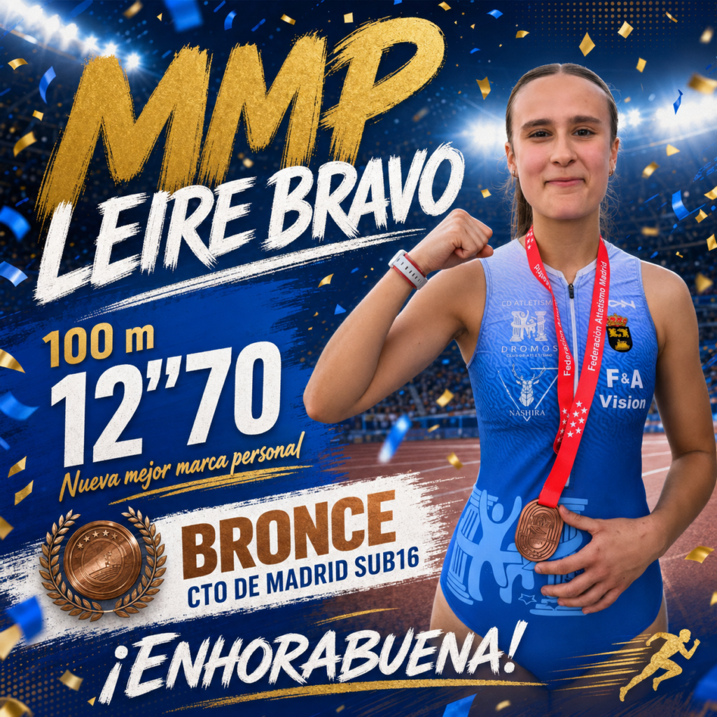 LEIRE BRAVO BRONCE EN 100 M.