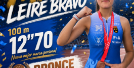 LEIRE BRAVO BRONCE EN 100 M.