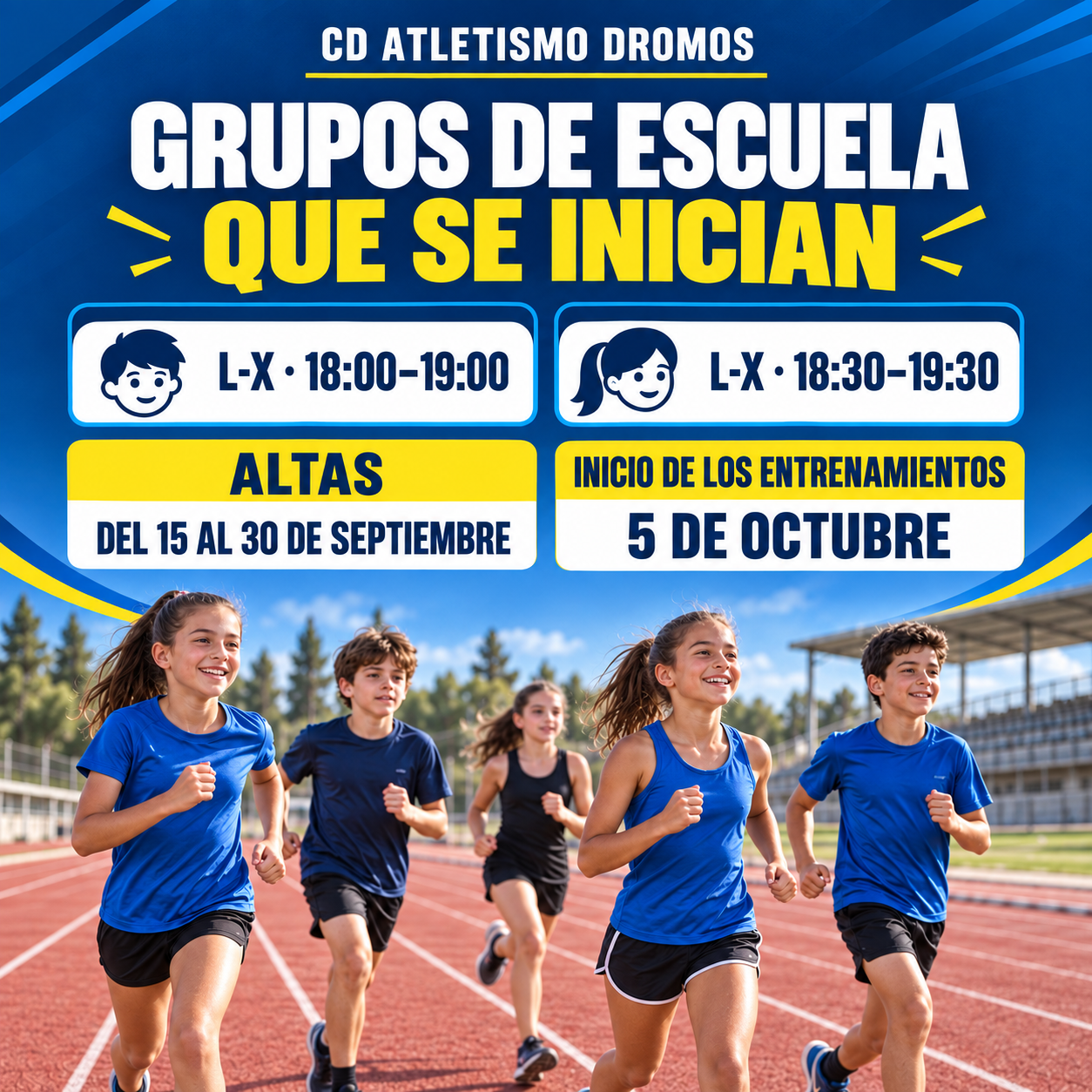GRUPOS DE ESCUELA CONFIRMADOS.